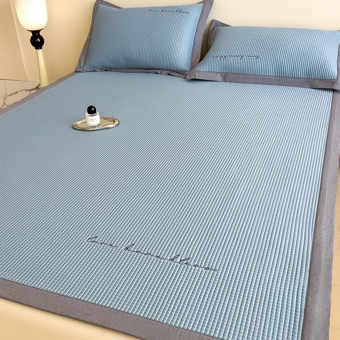 91家纺网 家纺一手货源 找家纺 （总）莱家富 2025新款A类9D乙纶冰豆豆凉席冰丝席-暮野