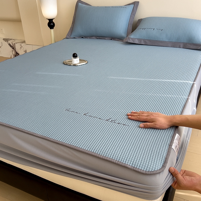 91家纺网 家纺一手货源 找家纺 （总）莱家富 2025新款A类9D乙纶冰豆豆凉席冰丝席-暮野