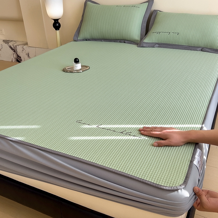 91家纺网 家纺一手货源 找家纺 （总）莱家富 2025新款A类9D乙纶冰豆豆凉席冰丝席-暮野