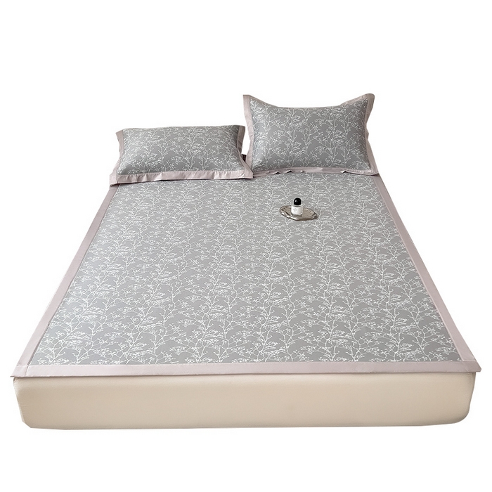 91家纺网 家纺一手货源 找家纺 （总）莱家富 2025新款A类乙纶凉席冰丝席-一叶枝枝