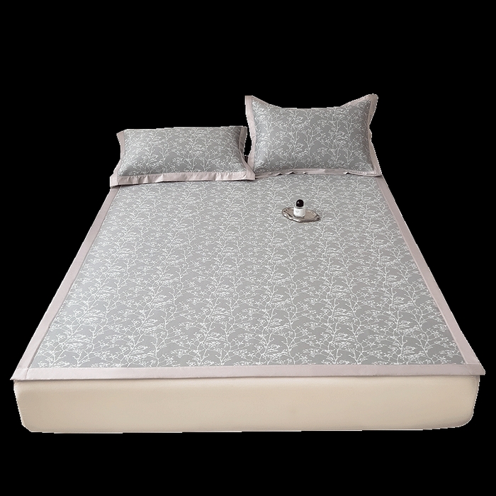 91家纺网 家纺一手货源 找家纺 （总）莱家富 2025新款A类乙纶凉席冰丝席-一叶枝枝