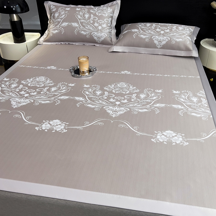 莱家富 2025新款A类乙纶凉席冰丝席-晓春烂漫 晓春烂漫-丝雾棕床席