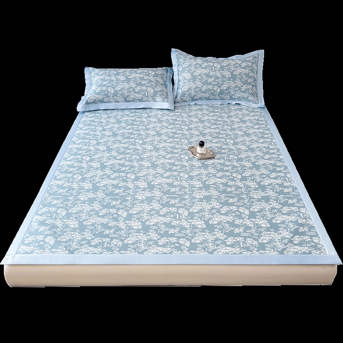 91家纺网 家纺一手货源 找家纺 （总）莱家富 2025新款A类乙纶凉席冰丝席-繁花