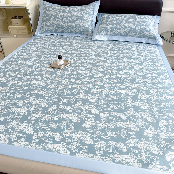 91家纺网 家纺一手货源 找家纺 （总）莱家富 2025新款A类乙纶凉席冰丝席-繁花