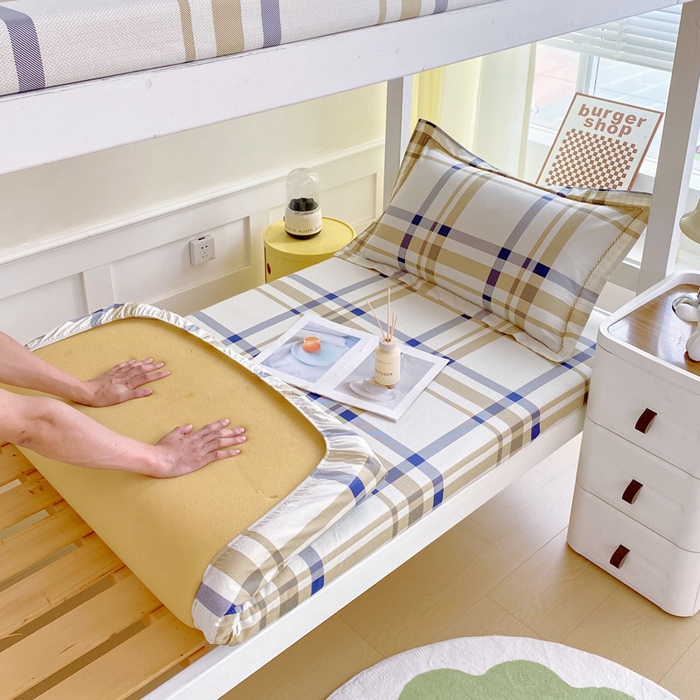 91家纺网 家纺一手货源 找家纺 （总）春皖家纺 2025新款学生季全棉纯棉13070印花单床笠 床笠单件