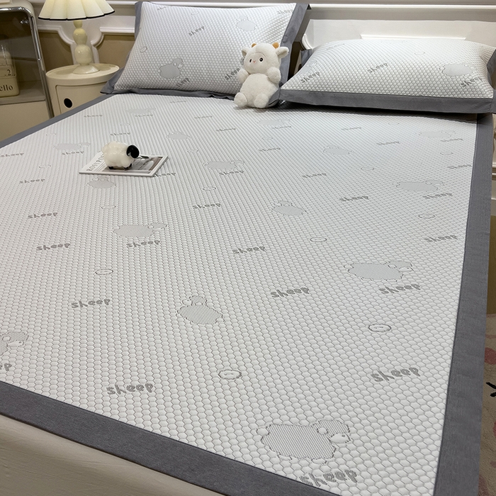 91家纺网 家纺一手货源 找家纺 （总）莱家富 2025新款A类凉感豆豆凉席冰丝席-sheep小羊