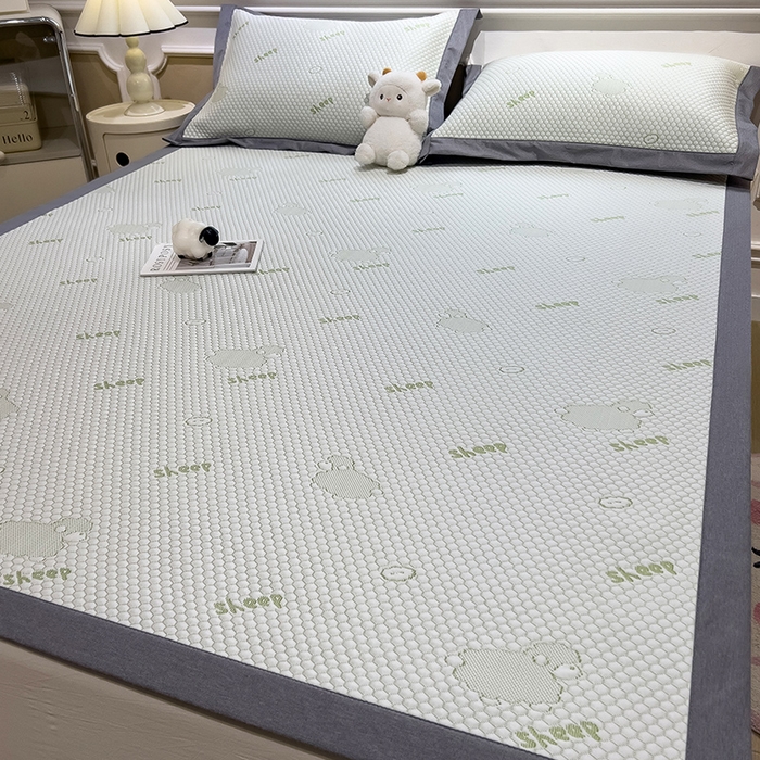 91家纺网 家纺一手货源 找家纺 （总）莱家富 2025新款A类凉感豆豆凉席冰丝席-sheep小羊