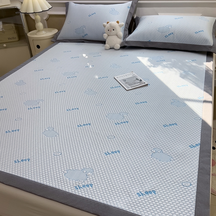 91家纺网 家纺一手货源 找家纺 （总）莱家富 2025新款A类凉感豆豆凉席冰丝席-sheep小羊