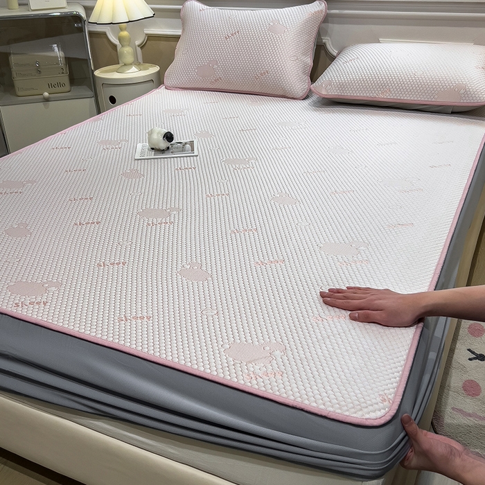 91家纺网 家纺一手货源 找家纺 （总）莱家富 2025新款A类凉感豆豆凉席冰丝席-sheep小羊