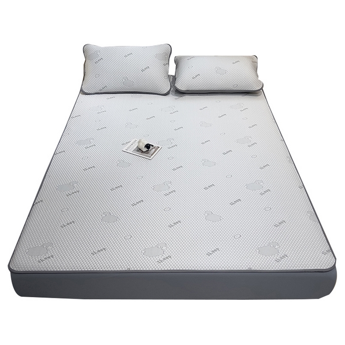 91家纺网 家纺一手货源 找家纺 莱家富 2025新款A类凉感豆豆凉席冰丝席-sheep小羊 sheep-高级灰床笠款