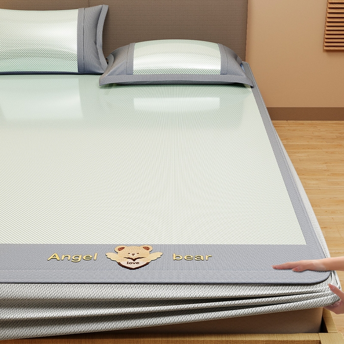 91家纺网 家纺一手货源 找家纺 （总）莱家富 2025新款轻柔丝凉席冰丝席-欢乐熊