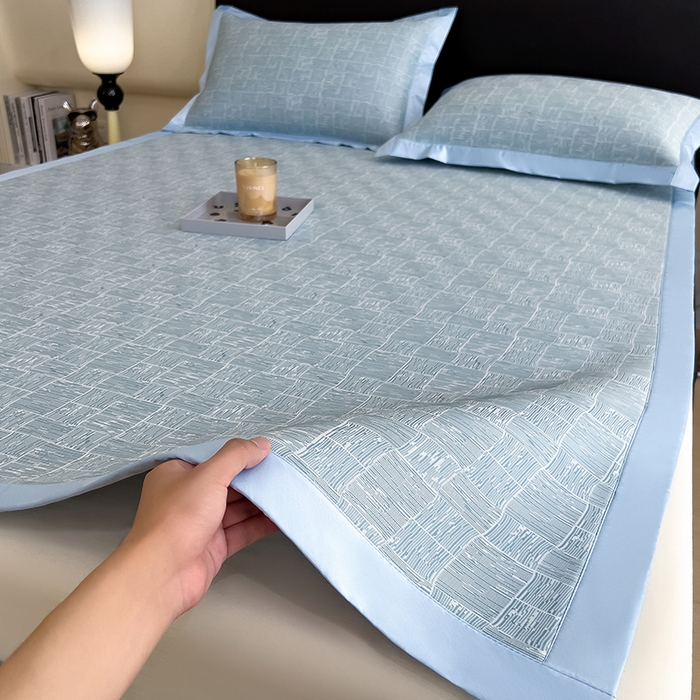 91家纺网 家纺一手货源 找家纺 （总）莱家富 2025新款A类乙纶凉席冰丝席-斑斓