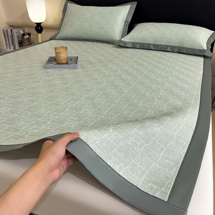 91家纺网 家纺一手货源 找家纺 （总）莱家富 2025新款A类乙纶凉席冰丝席-斑斓