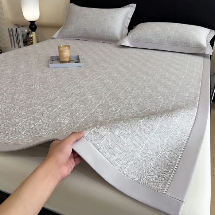 莱家富 2025新款A类乙纶凉席冰丝席-斑斓 冰川灰-床席