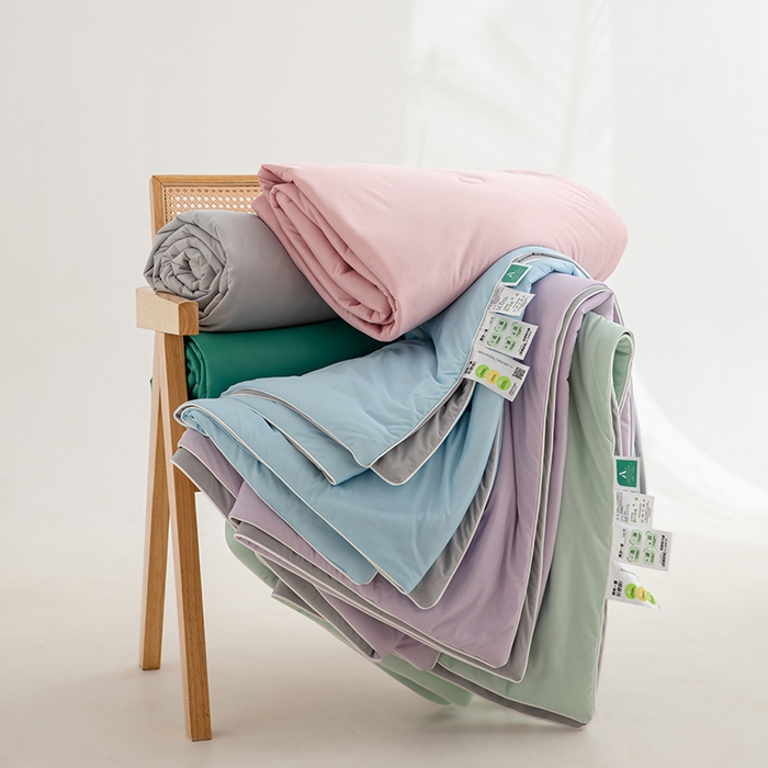 91家纺网 家纺一手货源 找家纺 （总）莱家富 2025新款A类云母凉感丝冰淇淋夏被天丝瓜瓜夏被夏凉被空调被