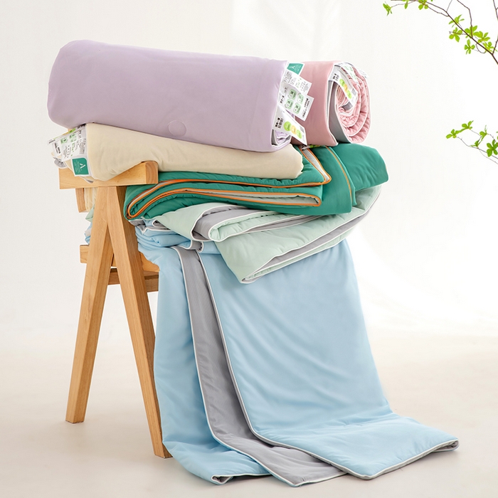 91家纺网 家纺一手货源 找家纺 （总）莱家富 2025新款A类云母凉感丝冰淇淋夏被天丝瓜瓜夏被夏凉被空调被