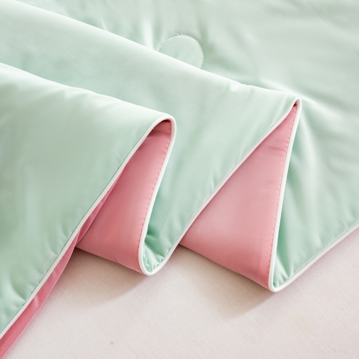 91家纺网 家纺一手货源 找家纺 莱家富 2025新款A类云母凉感丝冰淇淋夏被天丝瓜瓜夏被夏凉被空调被 蜜瓜粉