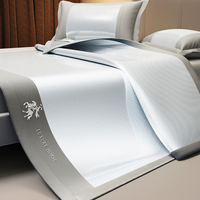 91家纺网 家纺一手货源 找家纺 （总）莱家富 2025新款A类轻柔丝凉感凉席冰丝席-文森特