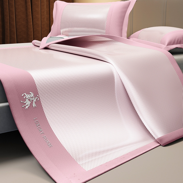 91家纺网 家纺一手货源 找家纺 （总）莱家富 2025新款A类轻柔丝凉感凉席冰丝席-文森特