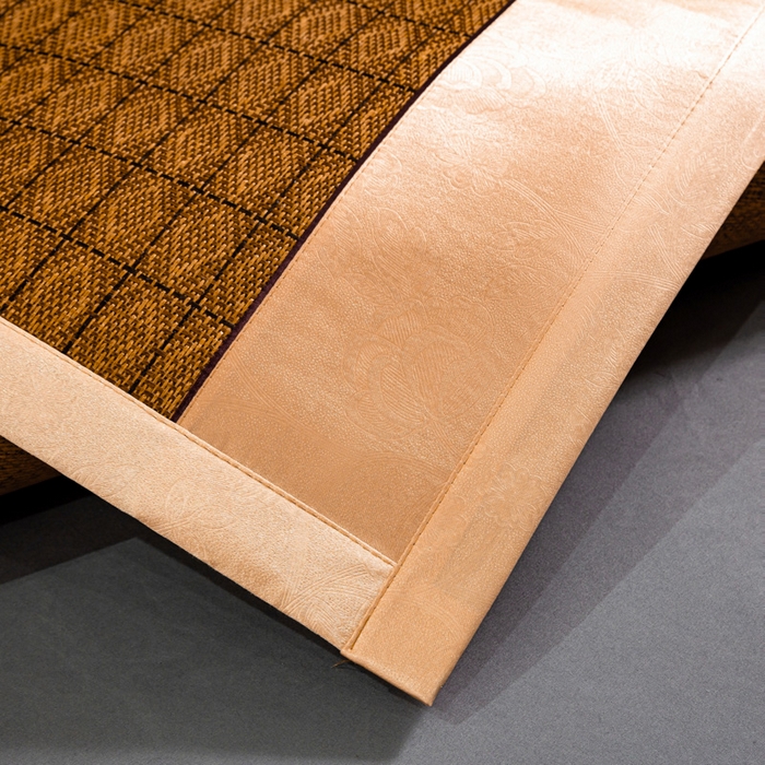 91家纺网 家纺一手货源 找家纺 （总）莱家富 2025新款艾草刺绣藤席套件