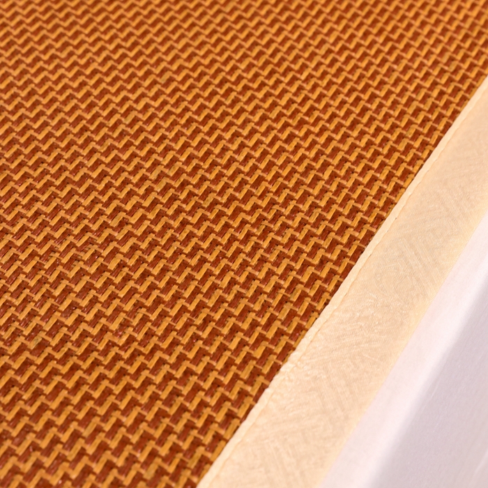 91家纺网 家纺一手货源 找家纺 莱家富 2025新款双面艾草刺绣藤席套件 双面席步步高