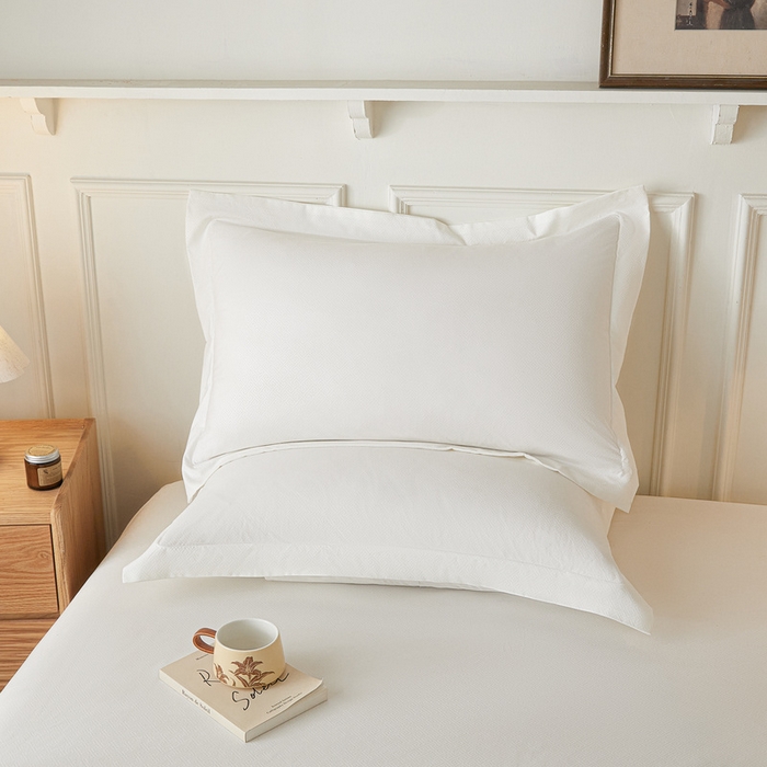 91家纺网 家纺一手货源 找家纺 （总）露梦家纺 2025新款纯色磨毛压花简约枕套