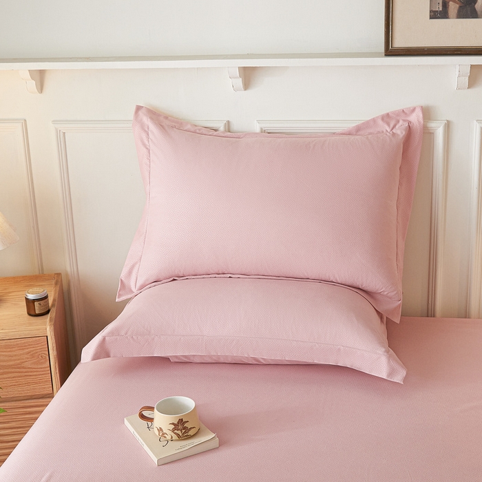 91家纺网 家纺一手货源 找家纺 （总）露梦家纺 2025新款纯色磨毛压花简约枕套