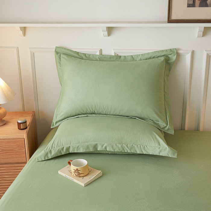 91家纺网 家纺一手货源 找家纺 （总）露梦家纺 2025新款纯色磨毛压花简约枕套