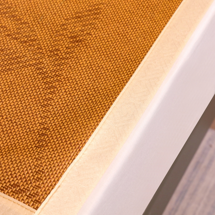 91家纺网 家纺一手货源 找家纺 莱家富 2025新款双面艾草刺绣藤席套件 双面席水中花