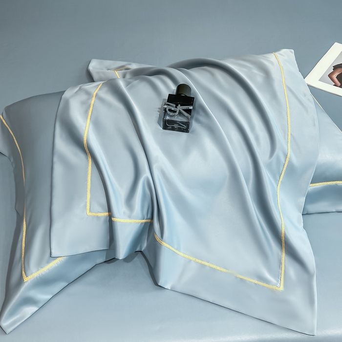 91家纺网 家纺一手货源 找家纺 露梦家纺 2025新款纯色冰丝凉感星辰枕套 海青