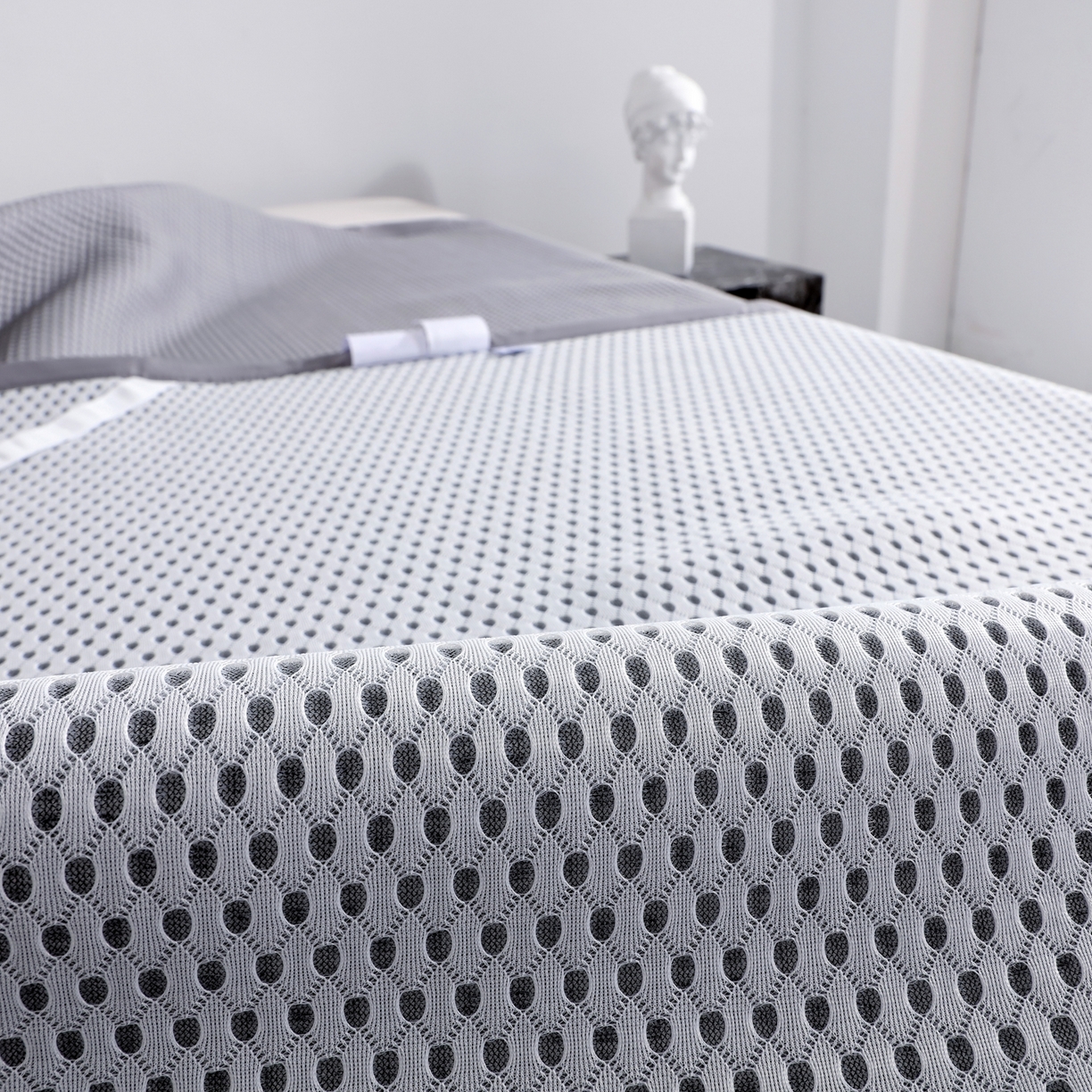 91家纺网 家纺一手货源 找家纺 （总）耀悦家纺2025新款聚乙烯乙纶凉席pe凉感华夫格凉席三件套床笠床席子