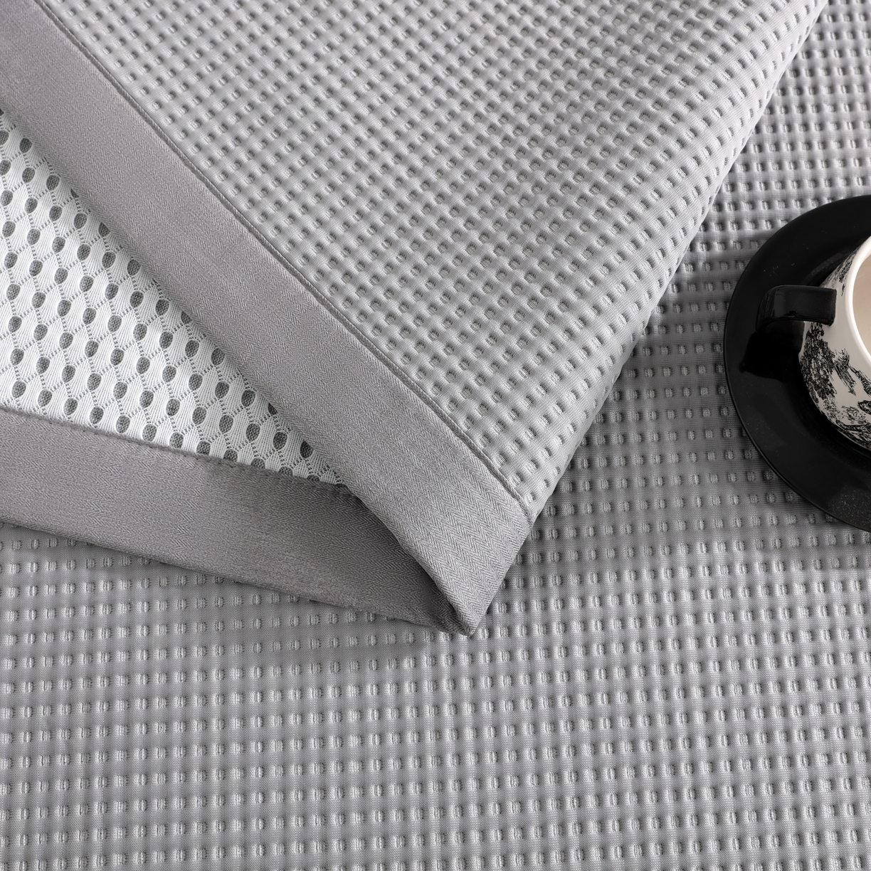 91家纺网 家纺一手货源 找家纺 （总）耀悦家纺2025新款聚乙烯乙纶凉席pe凉感华夫格凉席三件套床笠床席子