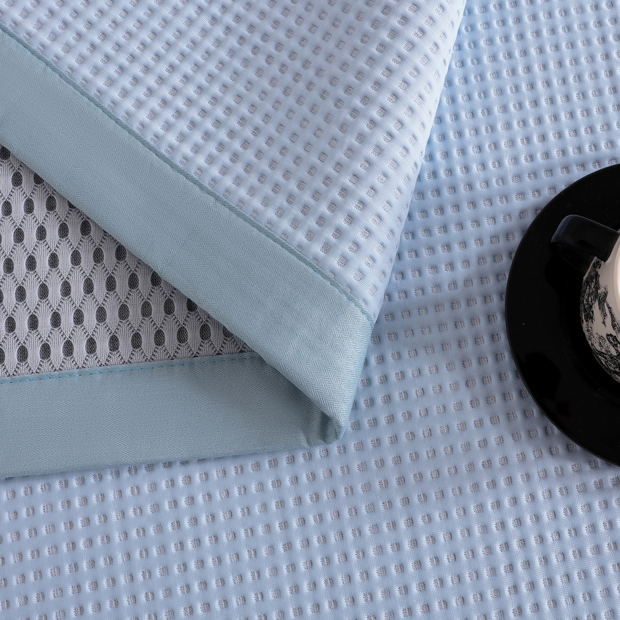 91家纺网 家纺一手货源 找家纺 耀悦家纺2025新款聚乙烯乙纶凉席pe凉感华夫格凉席三件套床笠床席子 华夫格-水晶兰