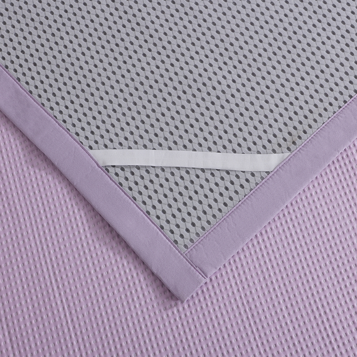 91家纺网 家纺一手货源 找家纺 耀悦家纺2025新款聚乙烯乙纶凉席pe凉感华夫格凉席三件套床笠床席子 华夫格-紫色