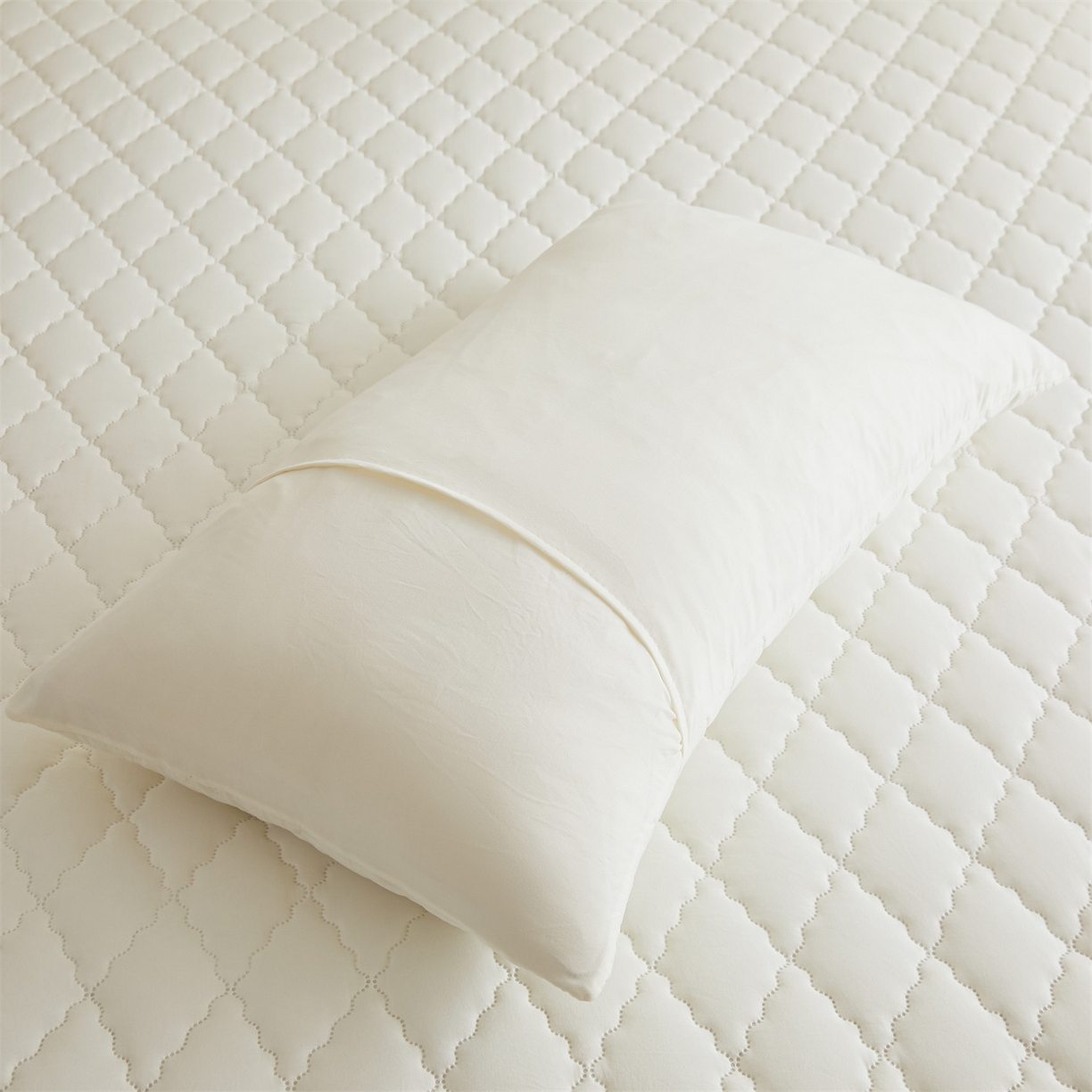 91家纺网 家纺一手货源 找家纺 （总）雯豆家纺 2025新品外贸亚马逊纯色防水夹棉床笠跨境电商速卖通床罩可定制尺寸