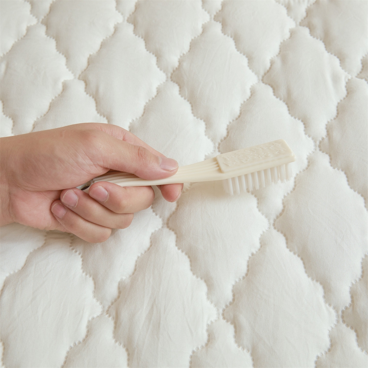 91家纺网 家纺一手货源 找家纺 （总）雯豆家纺 2025新品外贸亚马逊纯色防水夹棉床笠跨境电商速卖通床罩可定制尺寸