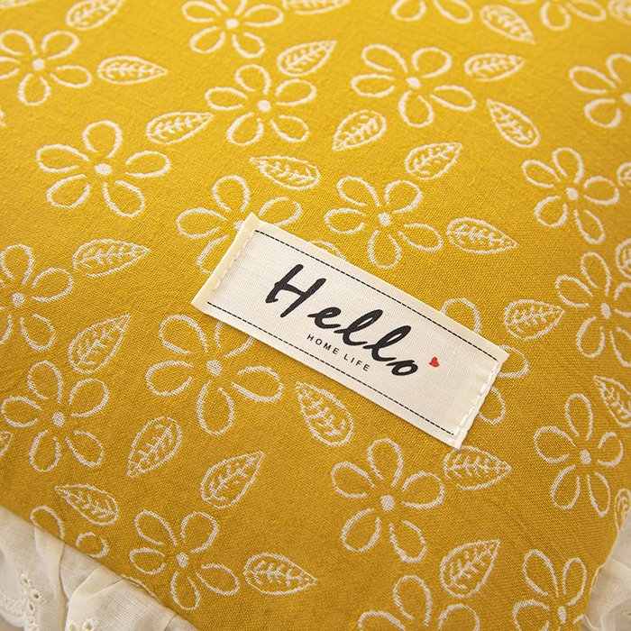 91家纺网 家纺一手货源 找家纺 （总）织布人 2023新款荞麦枕全棉双层纱蕾丝花边全荞麦枕头护颈硬枕芯-水仙