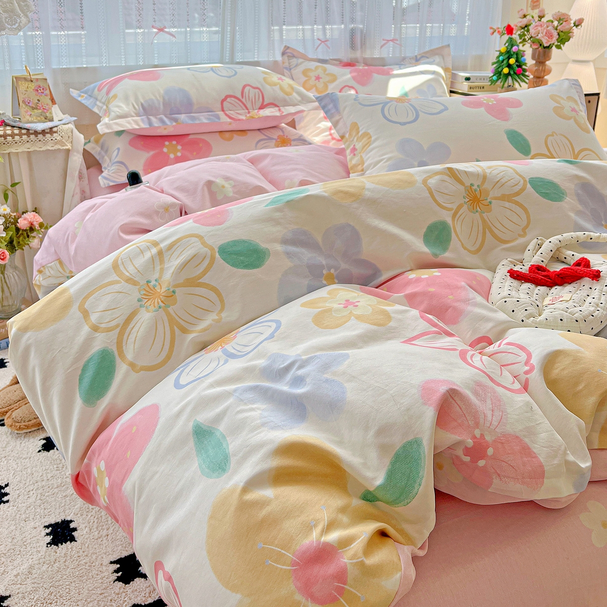 91家纺网 家纺一手货源 找家纺 （总）依庭2025春夏新款12868全棉纯棉四件套