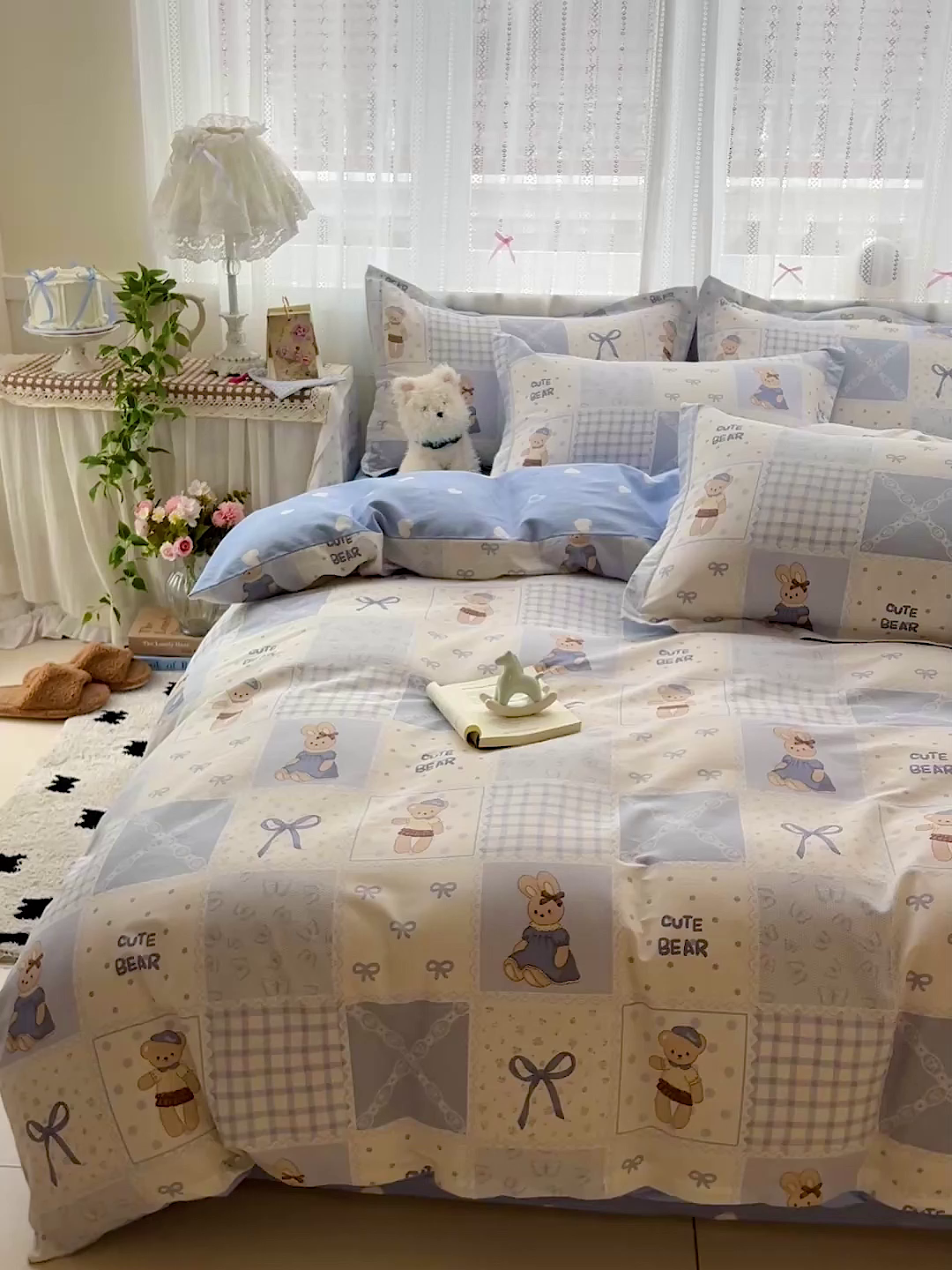 91家纺网 家纺一手货源 找家纺 依庭2025春夏新款12868全棉纯棉四件套 海浪摇篮