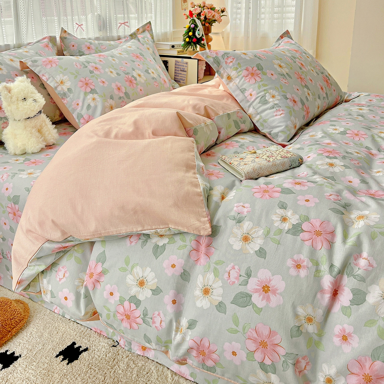 91家纺网 家纺一手货源 找家纺 依庭2025春夏新款12868全棉纯棉四件套 江南小调