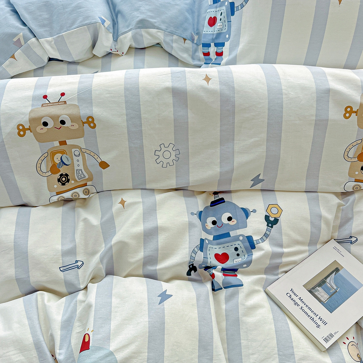 91家纺网 家纺一手货源 找家纺 依庭2025春夏新款12868全棉纯棉四件套 蓝星绮梦