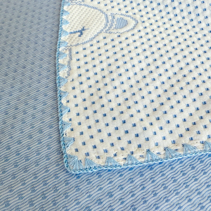 91家纺网 家纺一手货源 找家纺 美莱家纺 2025新款床盖款冰豆豆凉席床裙冰丝席小冰熊夏被单件三件套四件套 小冰熊-兰