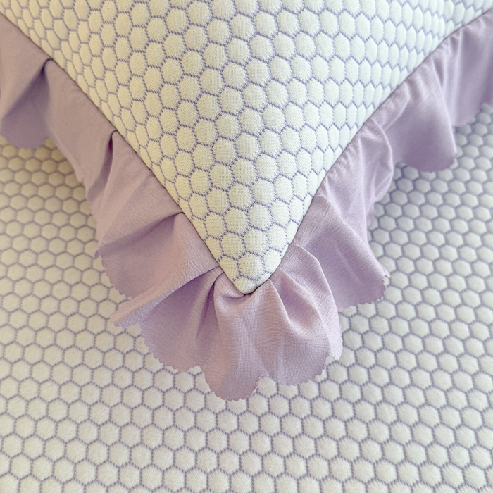 91家纺网 家纺一手货源 找家纺 美莱家纺 2025新款床盖款冰豆豆凉席床裙冰丝席小冰熊夏被单件三件套四件套 小冰熊-紫