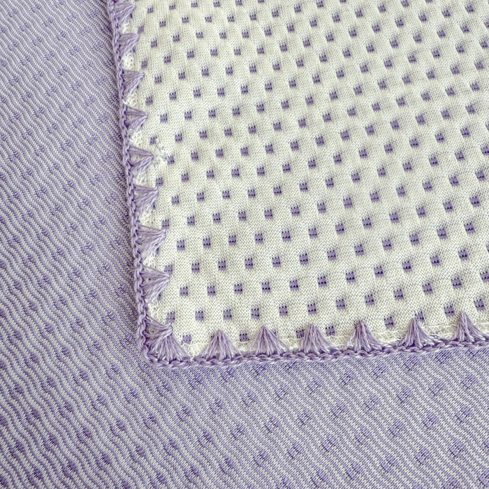 91家纺网 家纺一手货源 找家纺 美莱家纺 2025新款床盖款冰豆豆凉席床裙冰丝席小冰熊夏被单件三件套四件套 小冰熊-紫