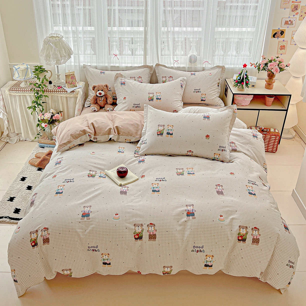 依庭2025春夏新款12868全棉纯棉四件套 小熊系铃