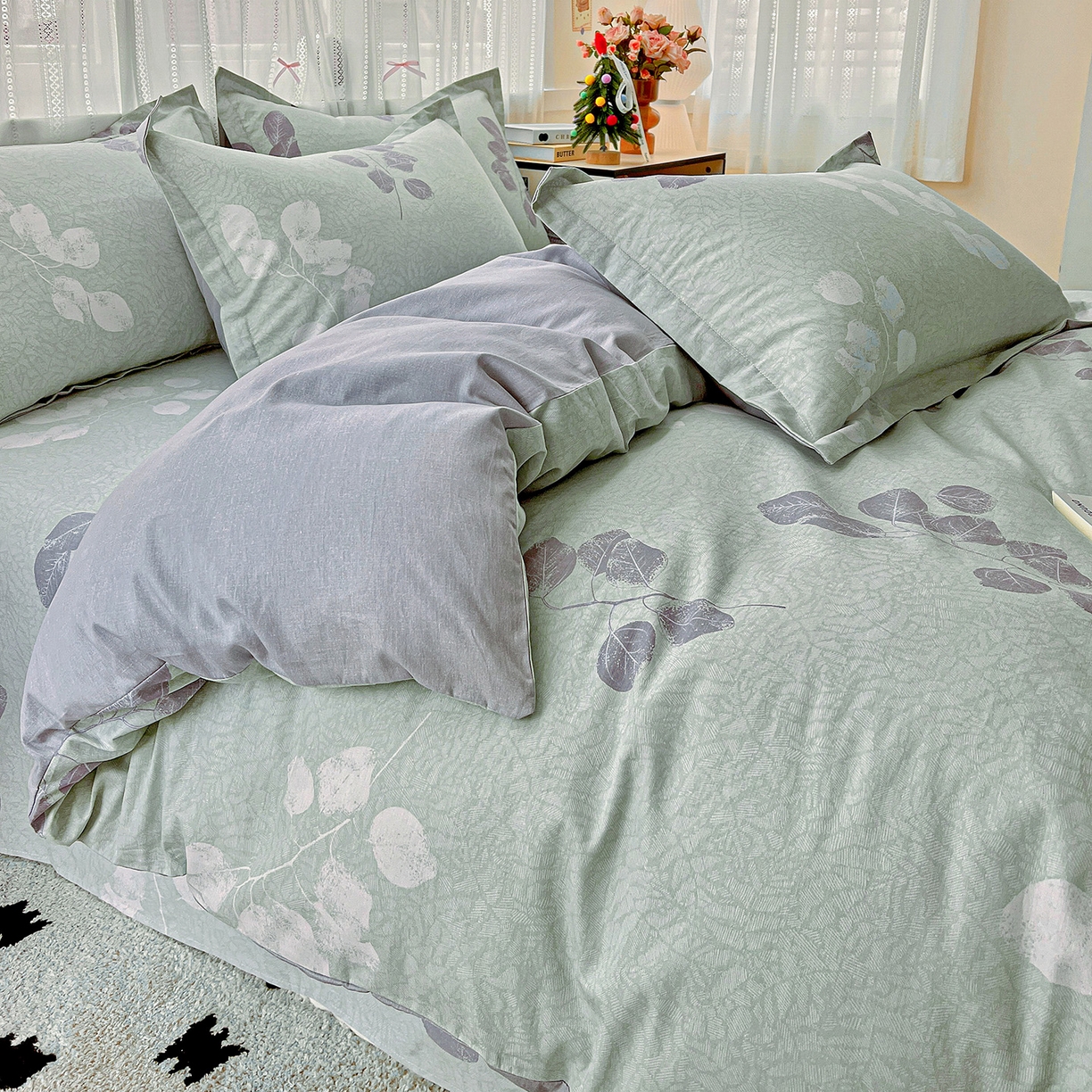 91家纺网 家纺一手货源 找家纺 依庭2025春夏新款12868全棉纯棉四件套 瑶芳