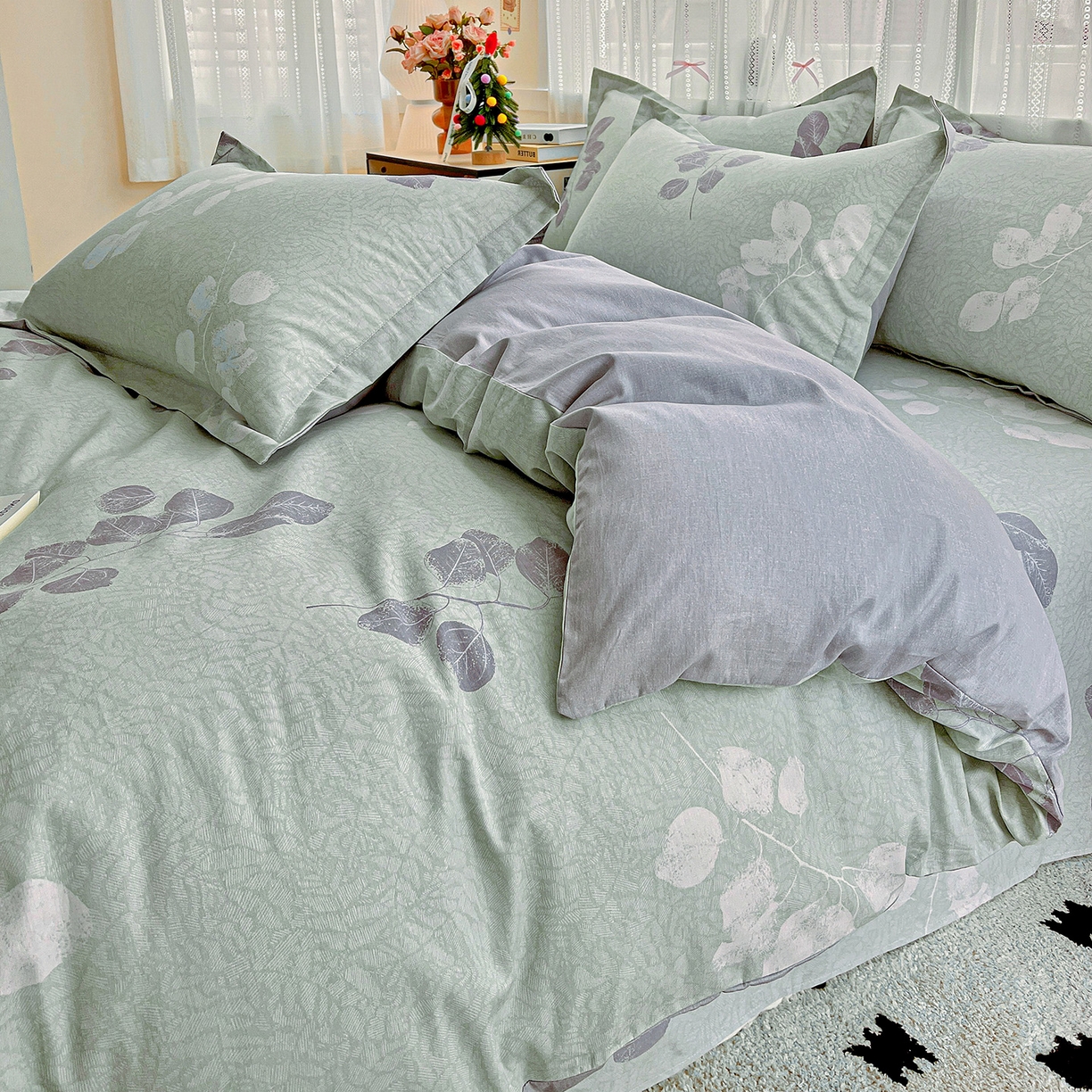 91家纺网 家纺一手货源 找家纺 依庭2025春夏新款12868全棉纯棉四件套 瑶芳