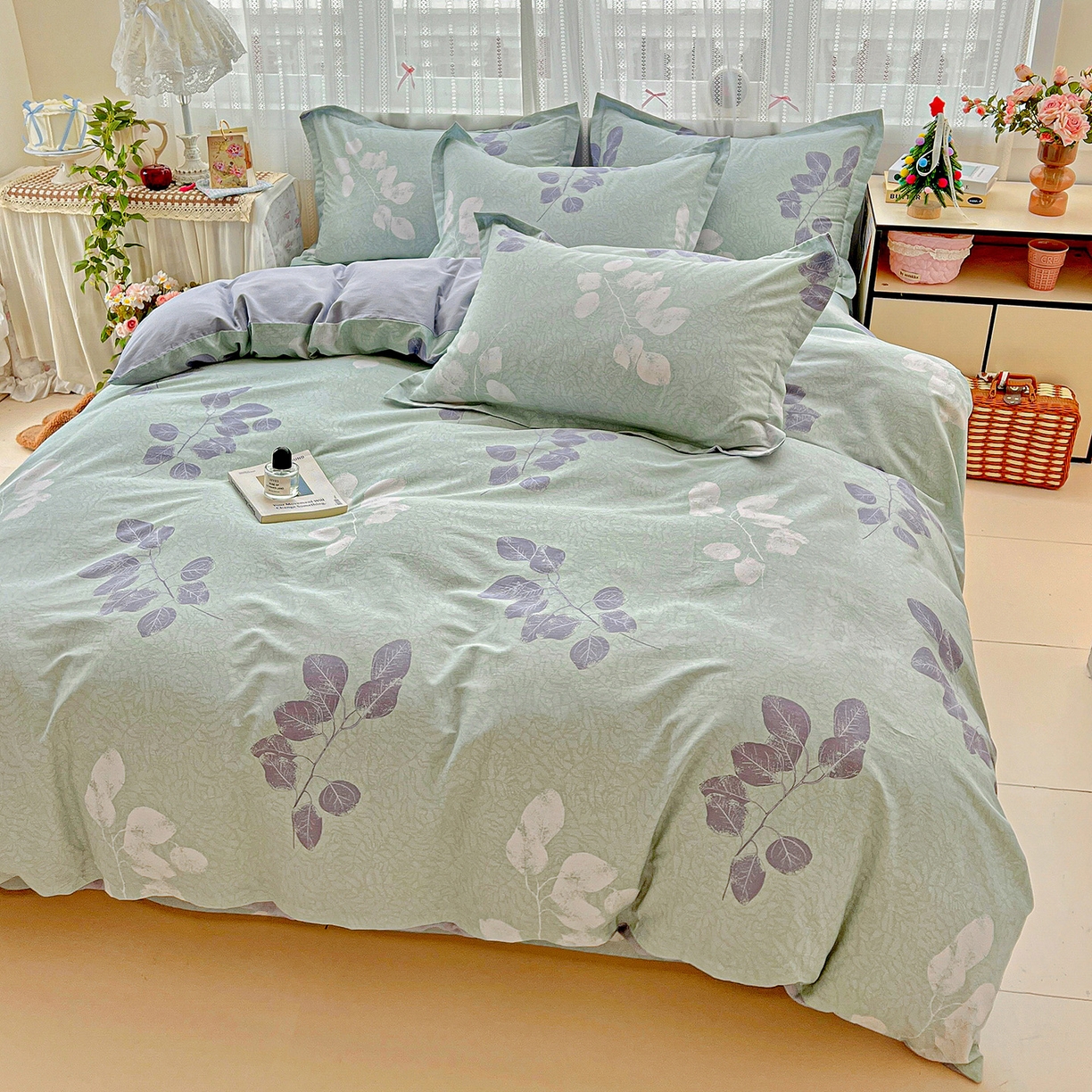 91家纺网 家纺一手货源 找家纺 依庭2025春夏新款12868全棉纯棉四件套 瑶芳