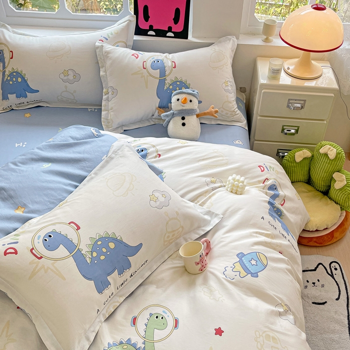 91家纺网 家纺一手货源 找家纺 依庭2025春夏新款12868全棉纯棉四件套 遨游太空