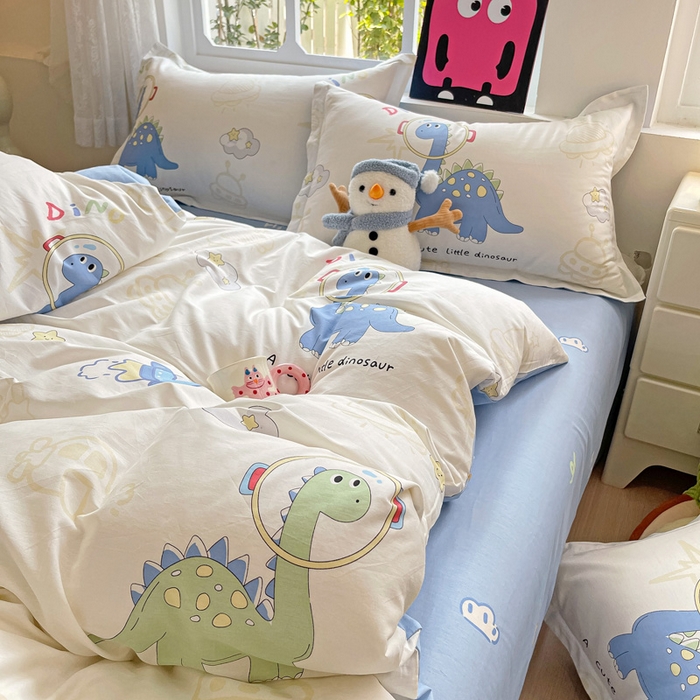 91家纺网 家纺一手货源 找家纺 依庭2025春夏新款12868全棉纯棉四件套 遨游太空